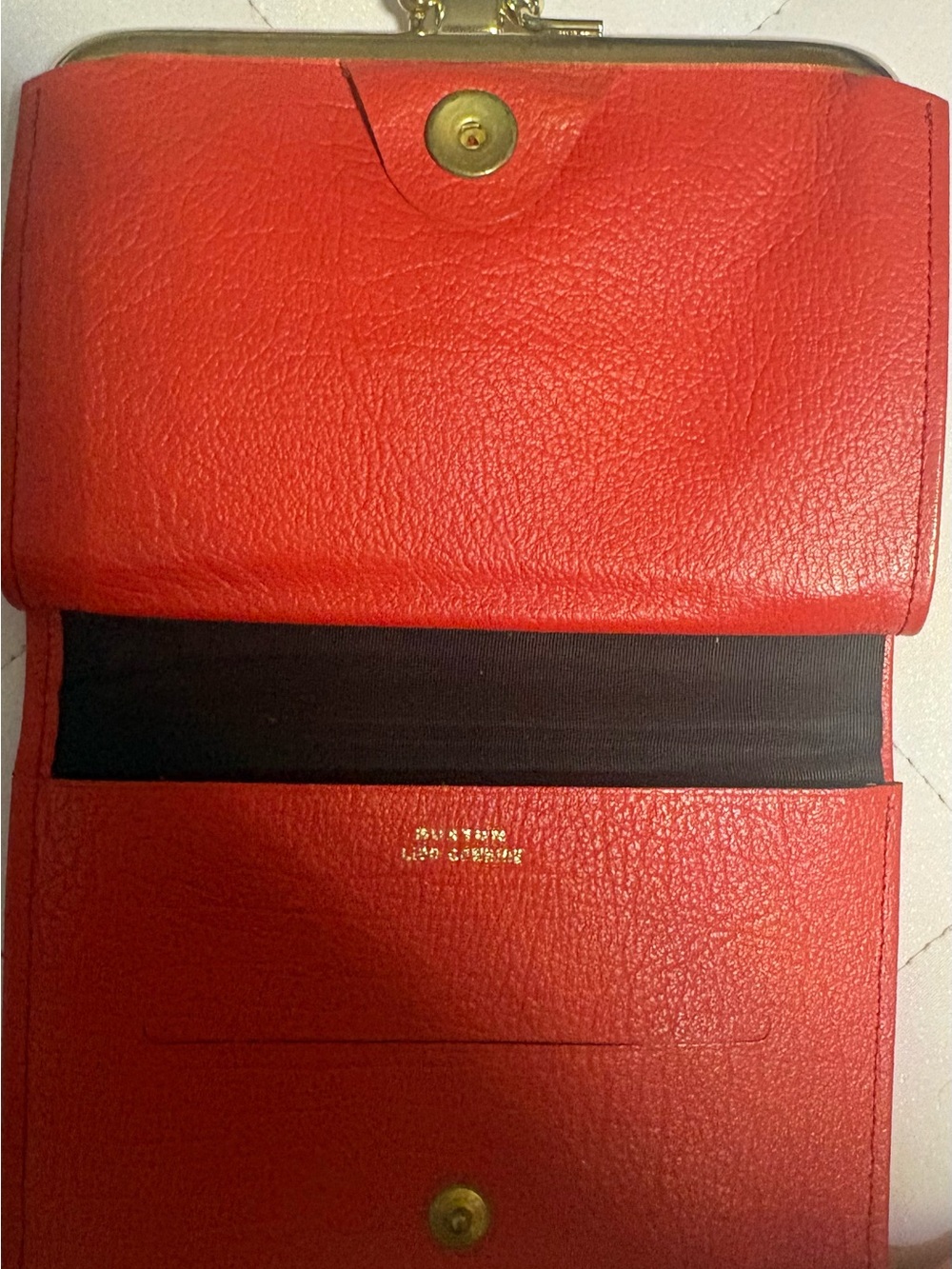 Vintage VTG Lady Buxton Red Pebbled Genuine Leather Kiss Lock Clutch Wallet - Picture 6 of 9